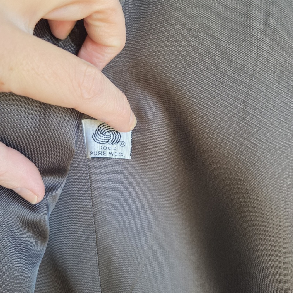 VTG 80s Jones NY 16 Double Breasted Wool Blend US Blazer Old Money Academia FLAW - Picture 4 of 8